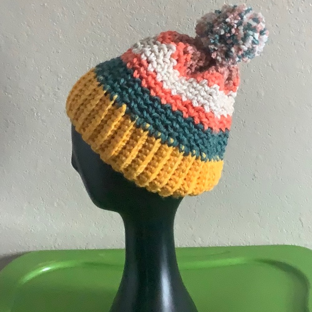 Handmade Crochet Hat with Pom Pom